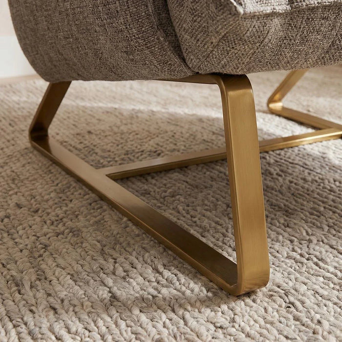 Klay 1 Seater Fabric Accent Chair - Brown