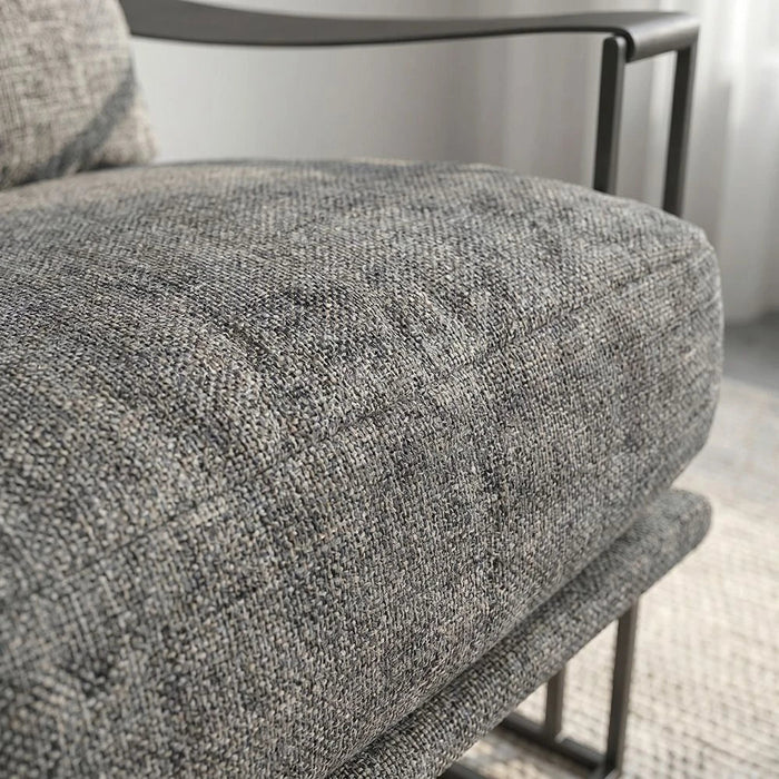 Kena 1-Seater Fabric Accent Chair - Dark Grey/Black - With 2-Year Warranty
