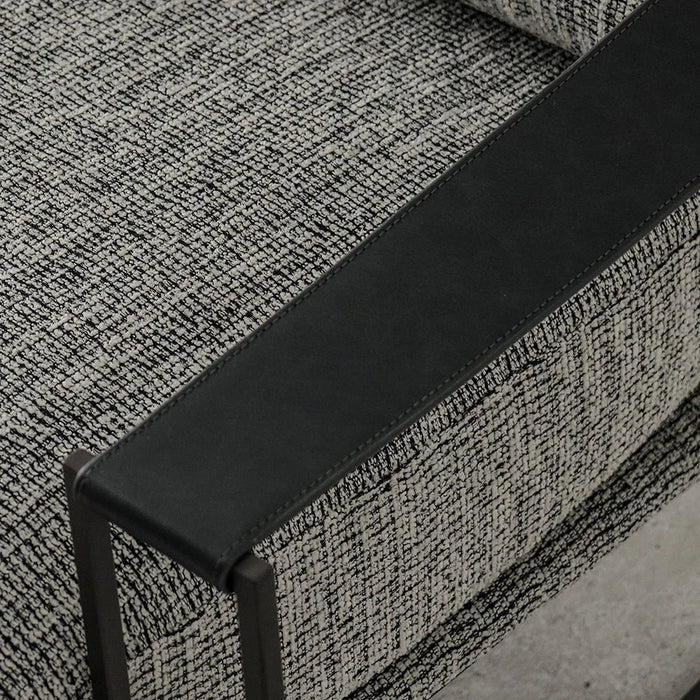 Kena 1-Seater Fabric Accent Chair - Dark Grey/Black - With 2-Year Warranty