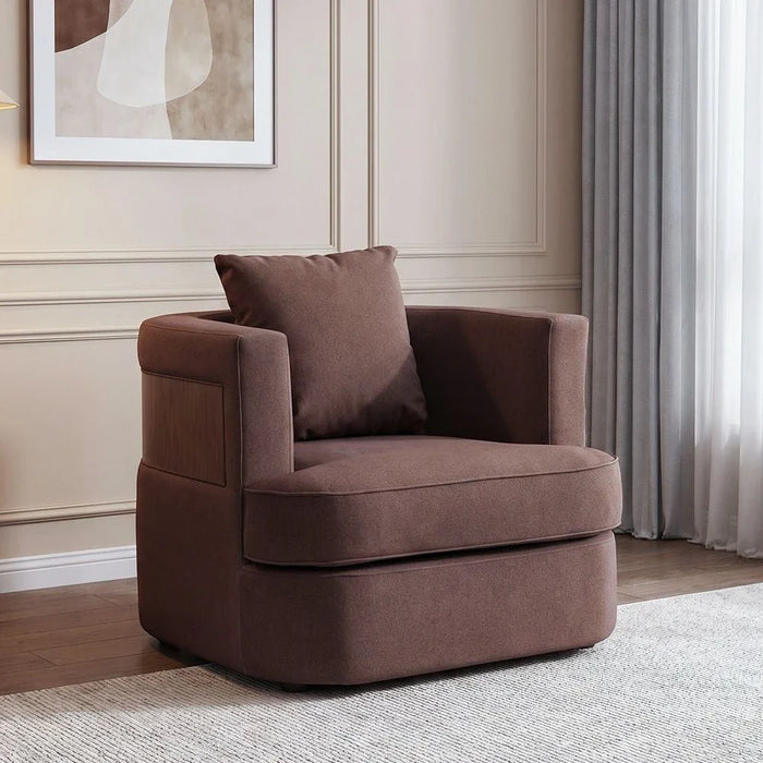 Krish 1-Seater Fabric Sofa - Brown - With 2-Year Warranty