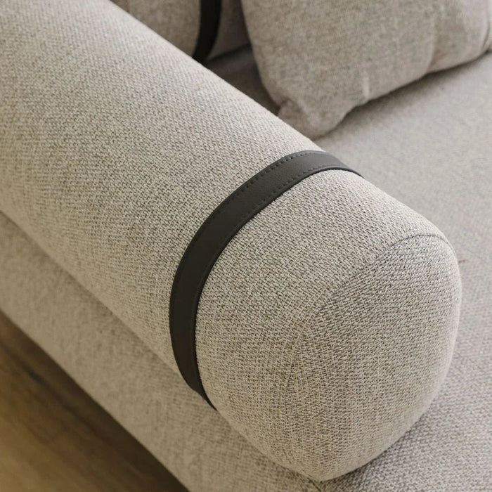 Evie 2 Seater Fabric Sofa - Light Grey / Dark Grey