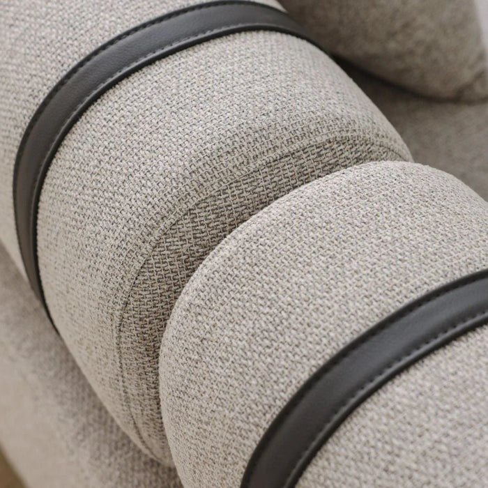 Evie 2 Seater Fabric Sofa - Light Grey / Dark Grey