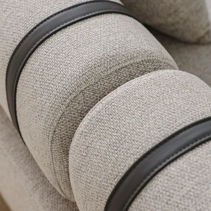 Evie 3 Seater Fabric Sofa - Light Grey / Dark Grey