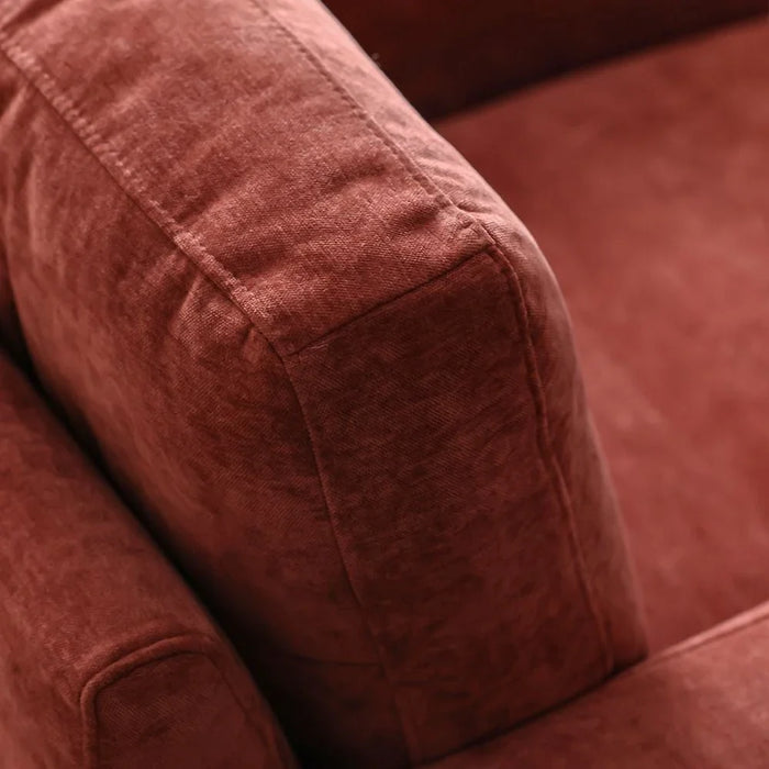 Benji 1 Seater Fabric Sofa - Red