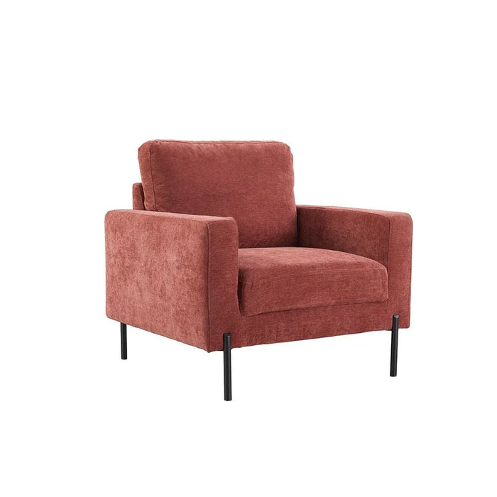 Benji 1 Seater Fabric Sofa - Red