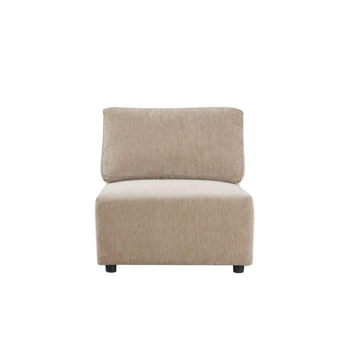 Benjo 1 Seater Armless Fabric Modular Sofa - Champange