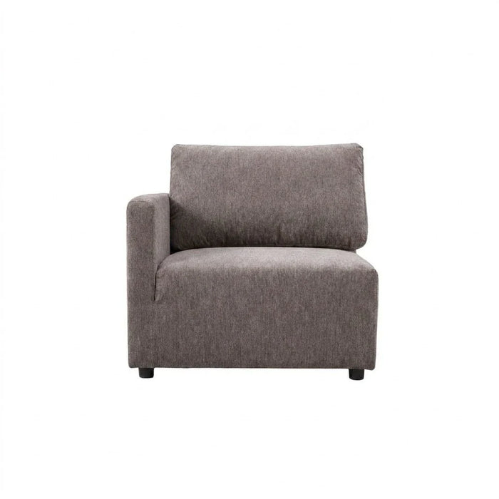 Benjo 1 Seater Left Arm Fabric Modular Sofa - Brown