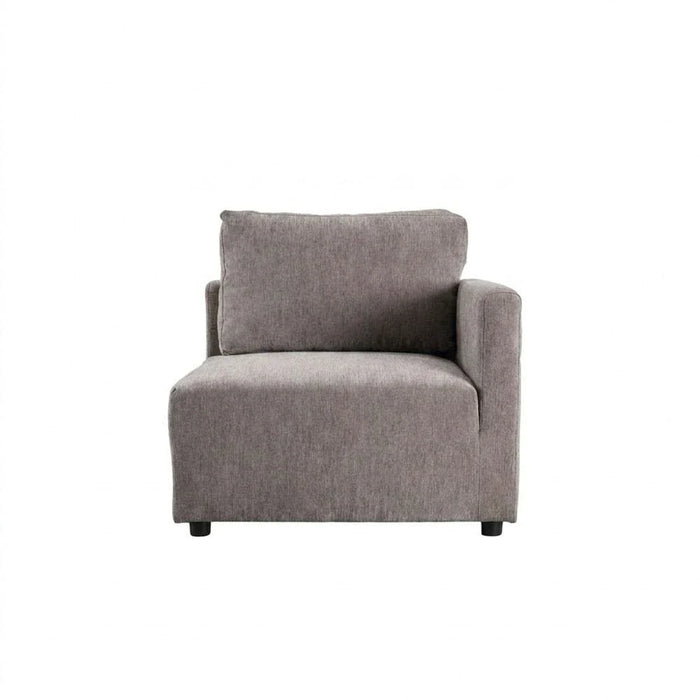 Benjo 1 Seater Right Arm Fabric Modular Sofa - Brown