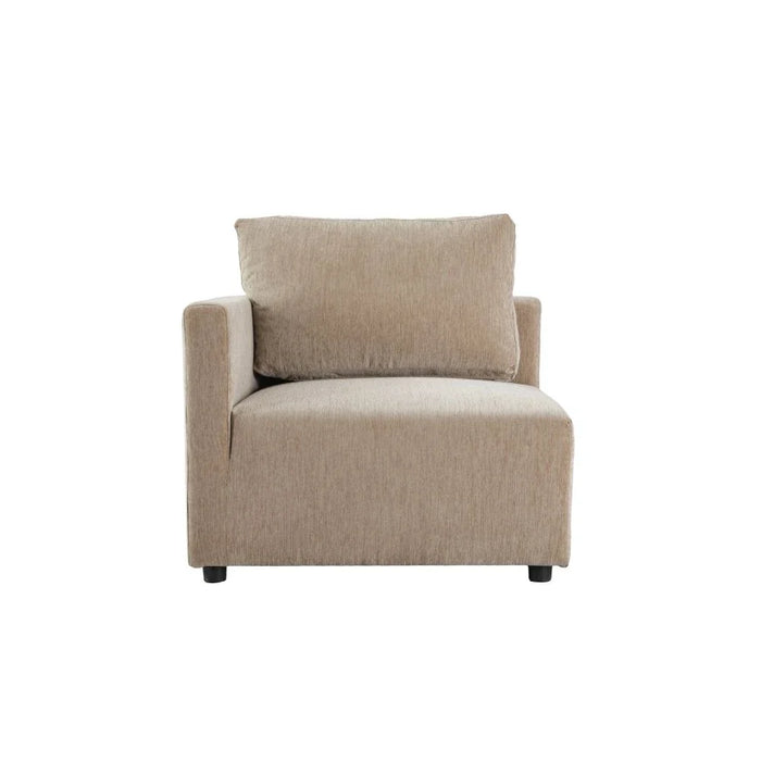 Benjo 1 Seater Left Arm Fabric Modular Sofa - Champange