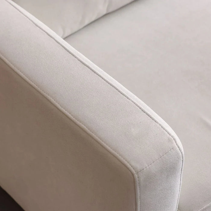 Benji 3-Seater Fabric Sofa - Beige - With 2-Year Warranty