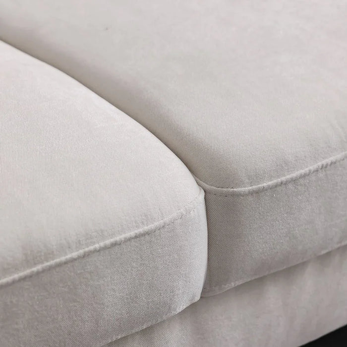 Benji 3-Seater Fabric Sofa - Beige - With 2-Year Warranty