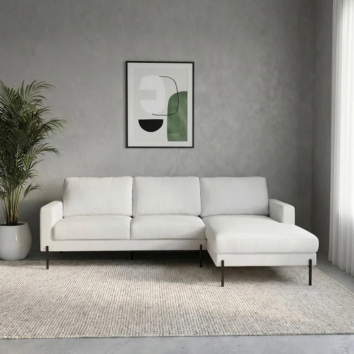 Brandon Fabric Right Corner Sofa - Beige