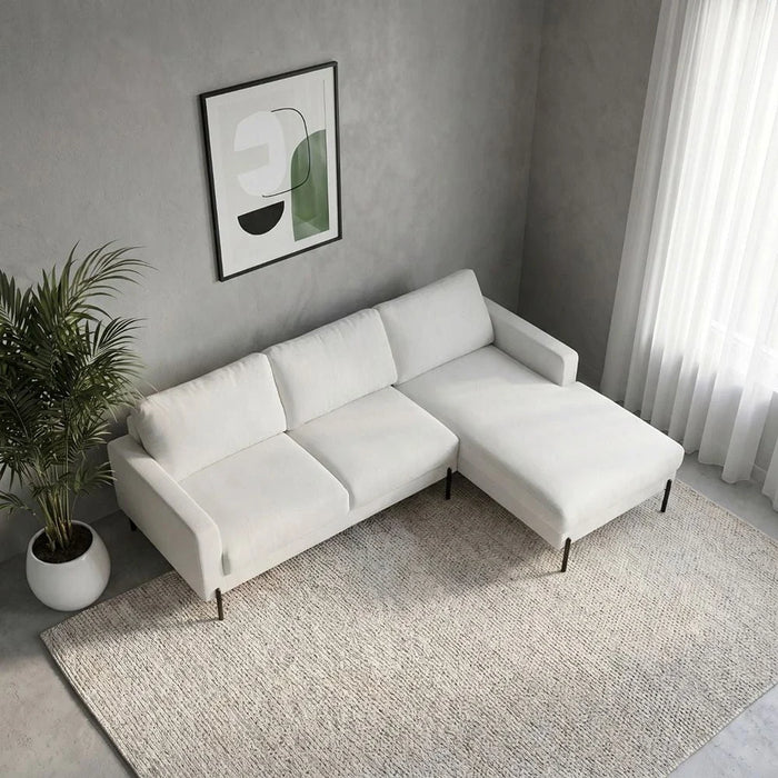 Brandon Fabric Right Corner Sofa - Beige