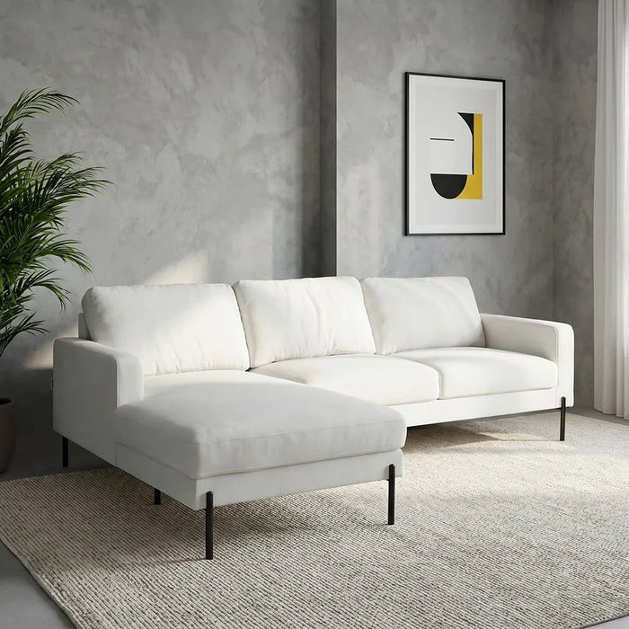 Brendon Fabric Leftæ Corner Sofa - Beige