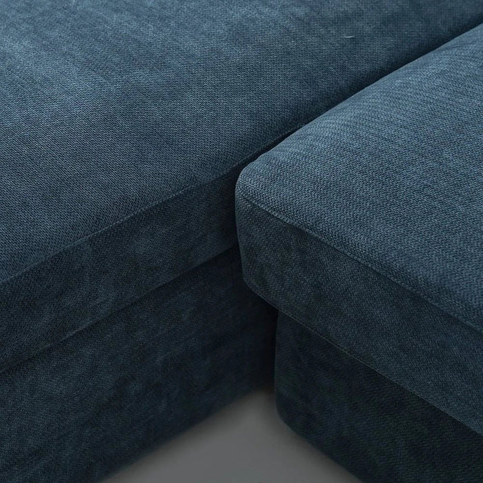 Darion 3-Seater Fabric Left Corner Sofa Bed with Storage - Blue - With 2-Year Warranty