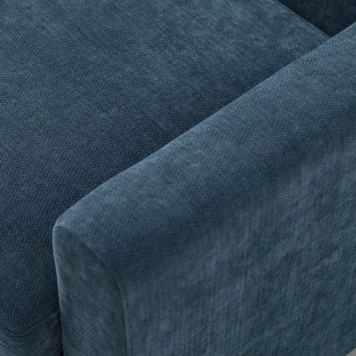 Darion 3-Seater Fabric Left Corner Sofa Bed with Storage - Blue - With 2-Year Warranty