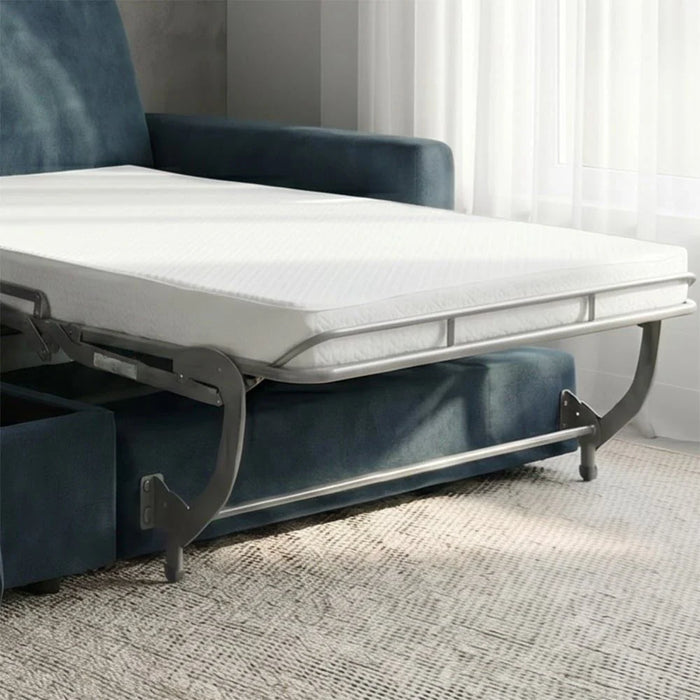 Darion 3-Seater Fabric Left Corner Sofa Bed with Storage - Blue - With 2-Year Warranty