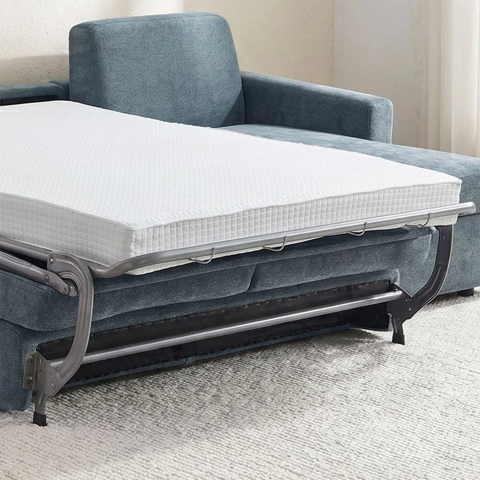 Darion Fabric Right Corner Sofa Bed With  Storage  - Blue