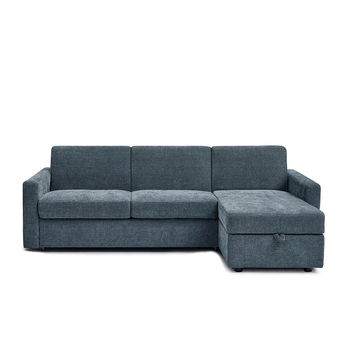 Darion Fabric Right Corner Sofa Bed With  Storage  - Blue