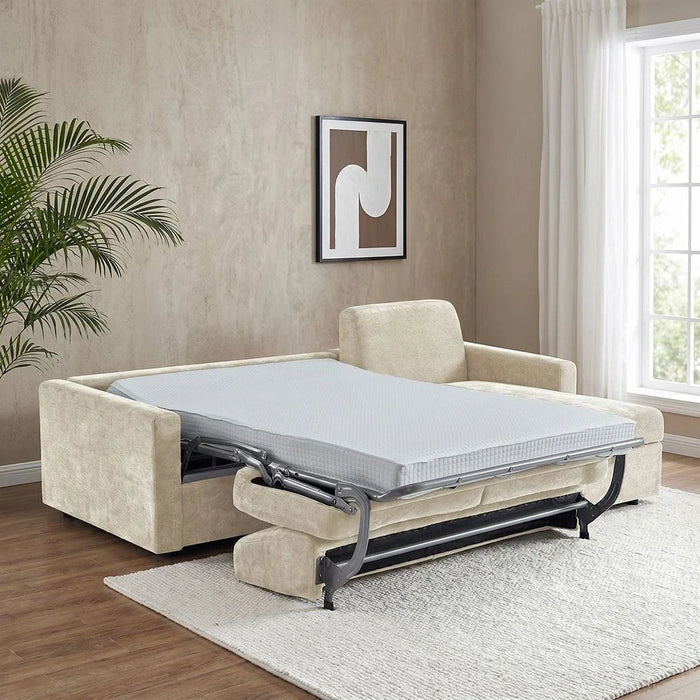 Darion Fabric Right Corner Sofa Bed With  Storage - Beige