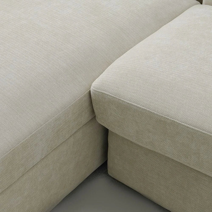 Darion Fabric Left Corner Sofa Bed With  Storage - Beige