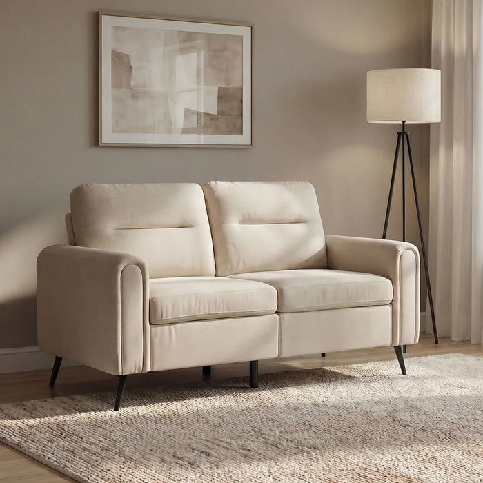 Arjun 3-Seater Fabric Sofa - Beige - With 2-Year Warranty