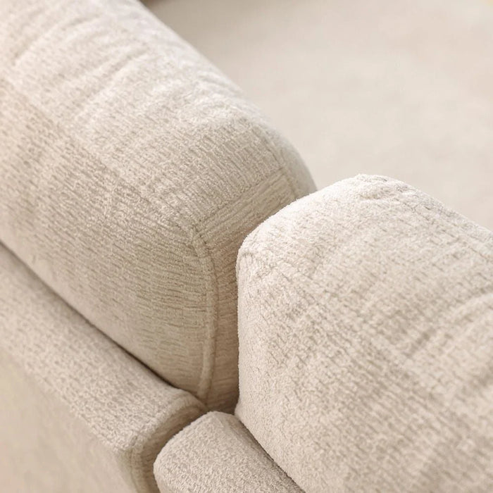 Arjun 3-Seater Fabric Sofa - Beige - With 2-Year Warranty