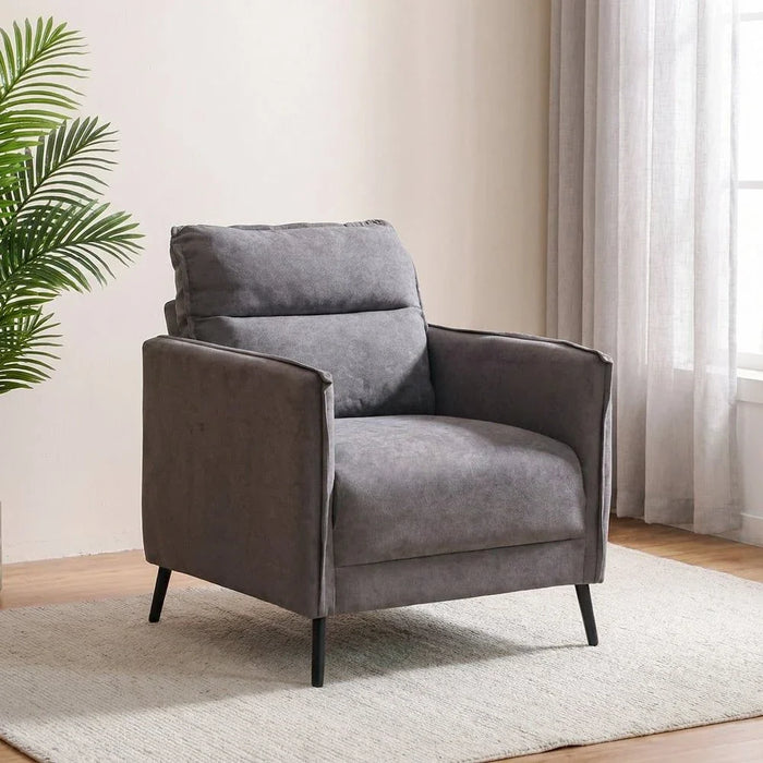 Aisha 1 Seater Fabric Sofa - Grey