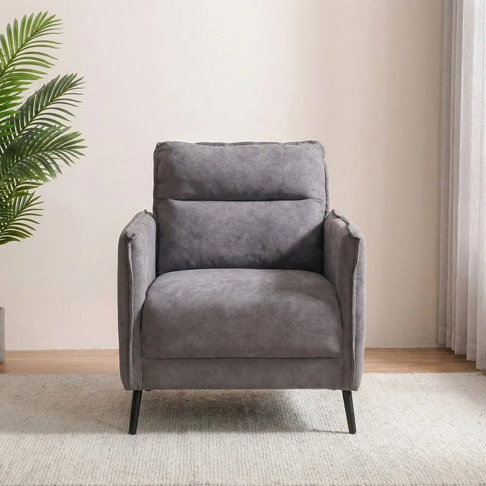 Aisha 1 Seater Fabric Sofa - Grey