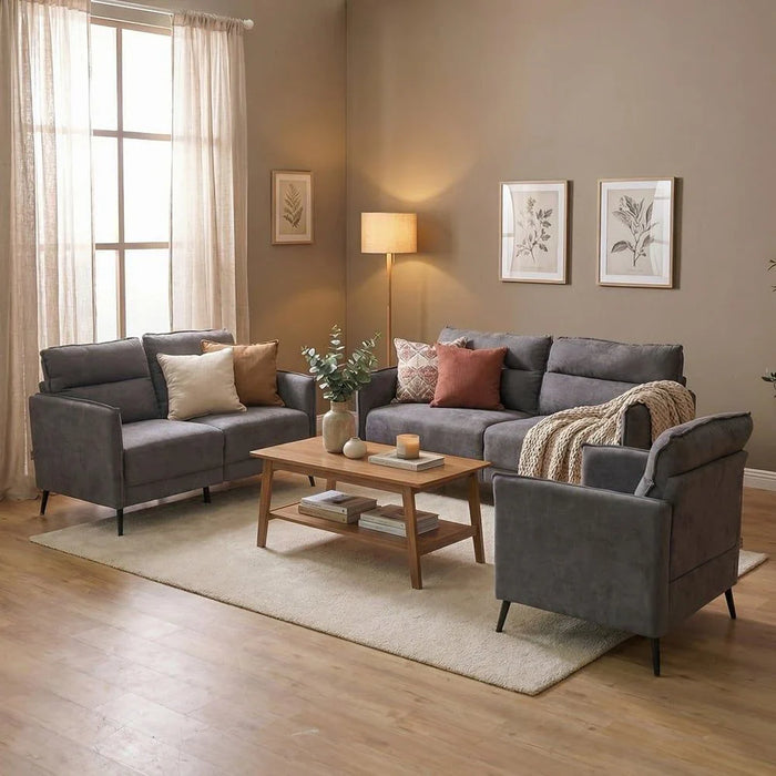 Aisha 1 Seater Fabric Sofa - Grey