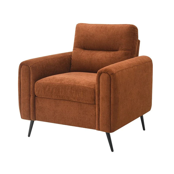 Arjun 1 Seater Fabric Sofa - Rust