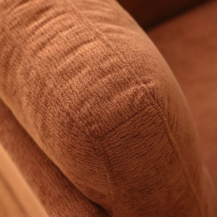 Arjun 1 Seater Fabric Sofa - Rust