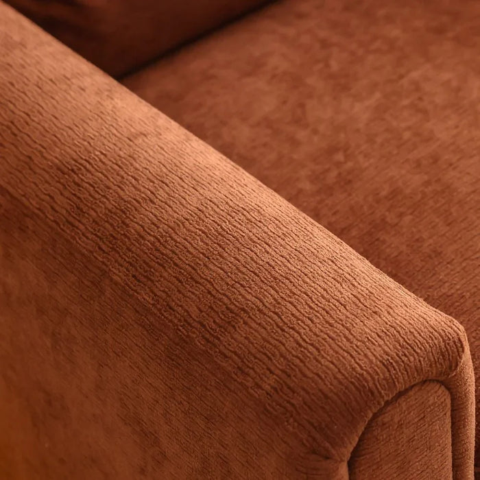 Arjun 1 Seater Fabric Sofa - Rust