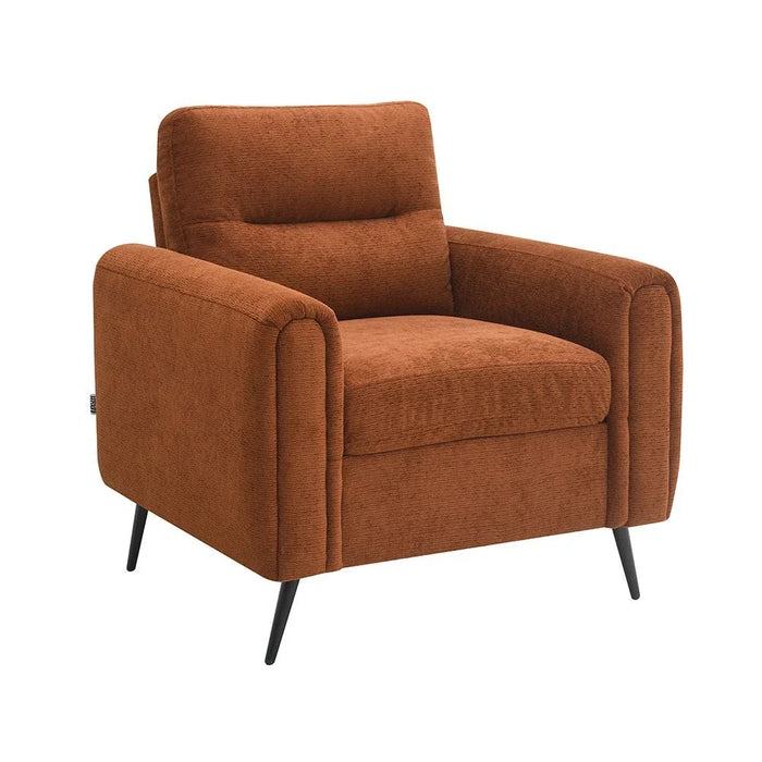 Arjun 1 Seater Fabric Sofa - Rust