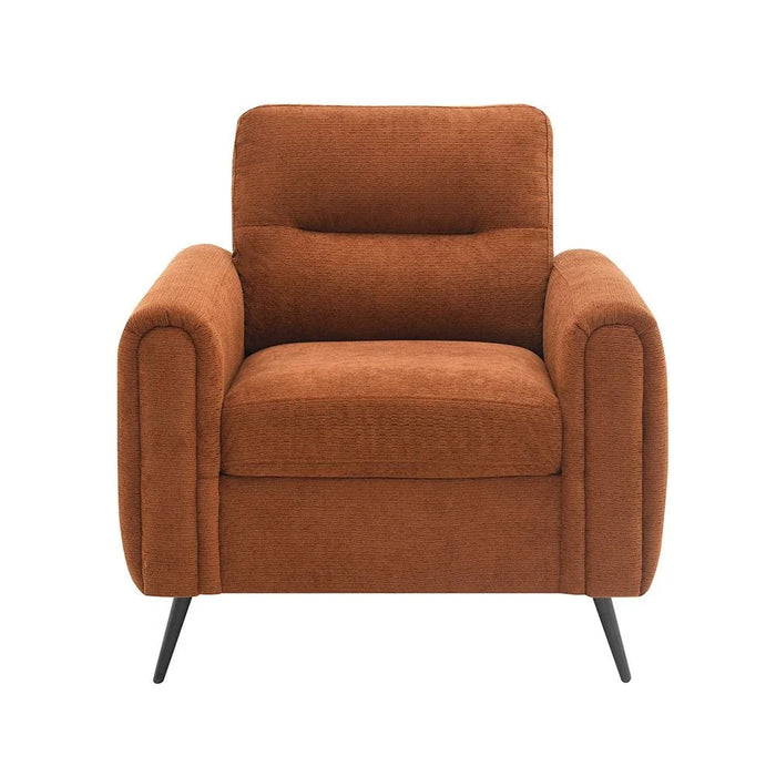 Arjun 1 Seater Fabric Sofa - Rust