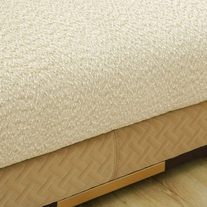 Amina 3-Seater Fabric Sofa - Camel Brown - With 2-Year Warranty
