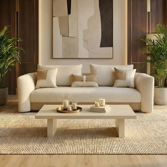 Amina 3-Seater Fabric Sofa - Camel Brown - With 2-Year Warranty