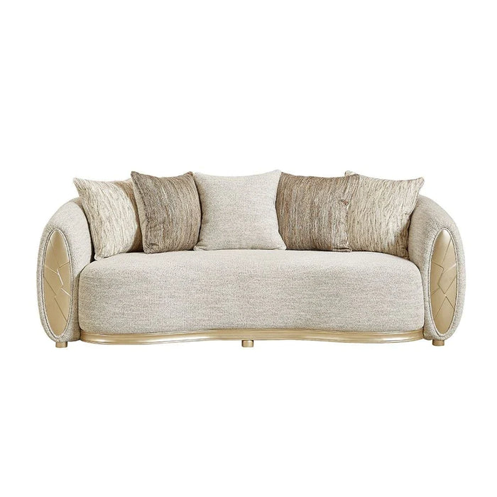 Conrad 3 Seater Fabric Sofa - Light Brown
