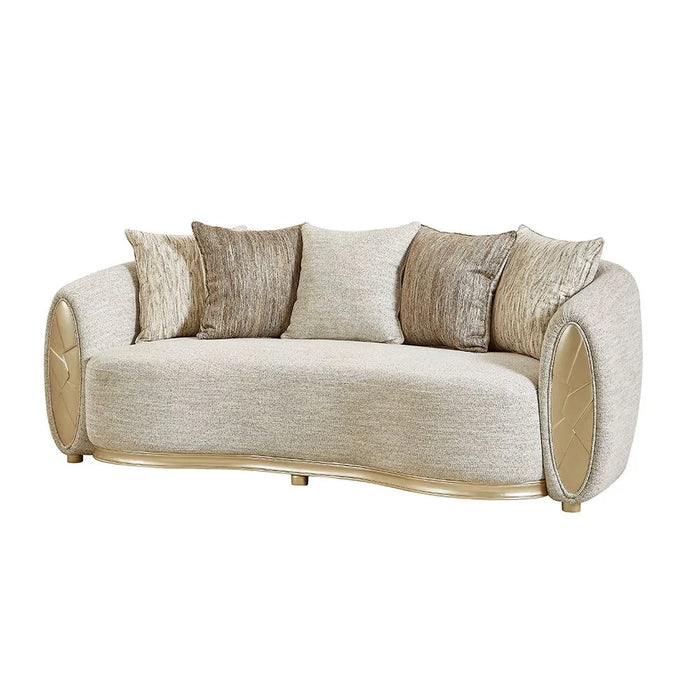 Conrad 3 Seater Fabric Sofa - Light Brown
