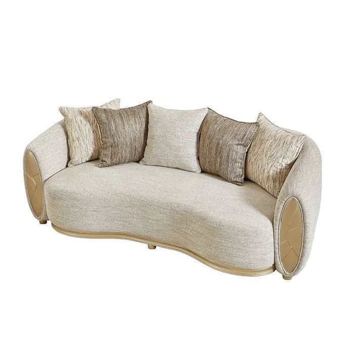Conrad 3 Seater Fabric Sofa - Light Brown