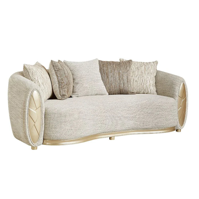 Conrad 3 Seater Fabric Sofa - Light Brown