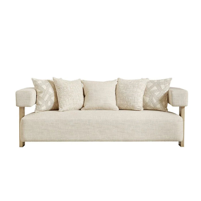 Corey 3 Seater Fabric Sofa - Light Brown