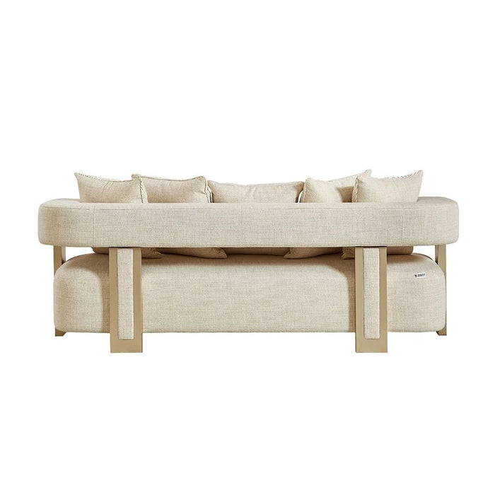 Corey 3 Seater Fabric Sofa - Light Brown
