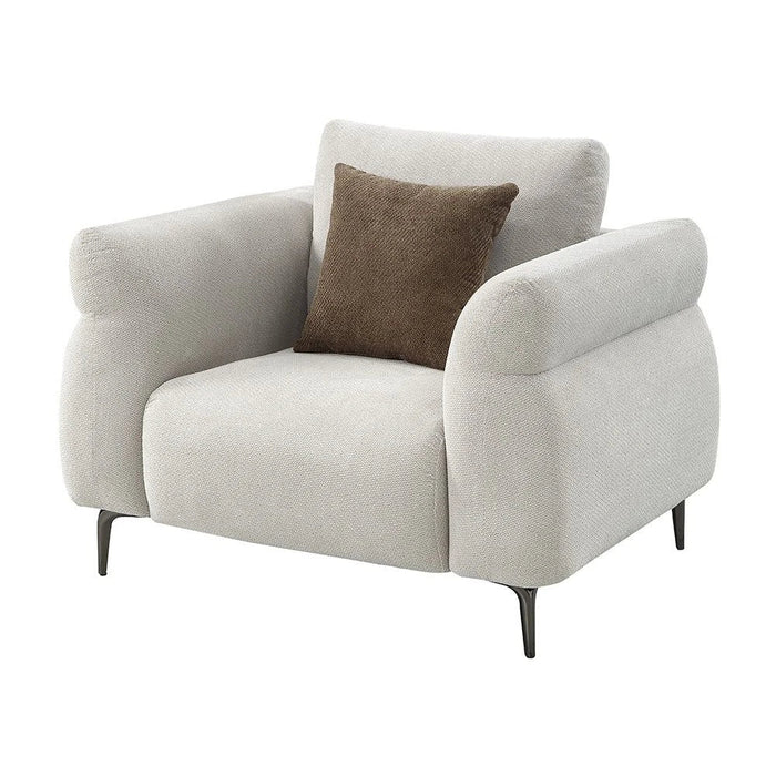 Draven 1 Seater Fabric Sofa - Light Brown