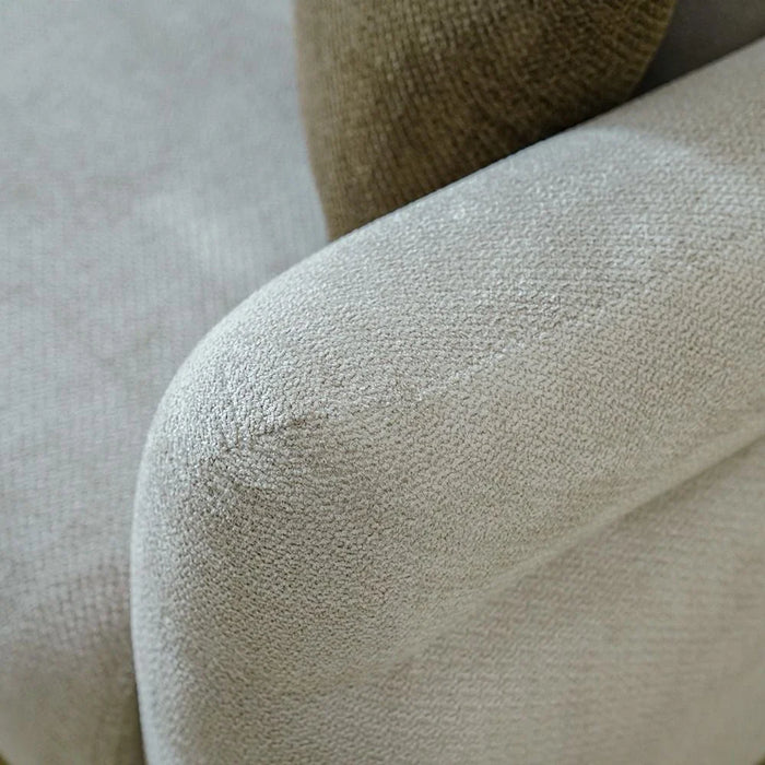Draven 1 Seater Fabric Sofa - Light Brown