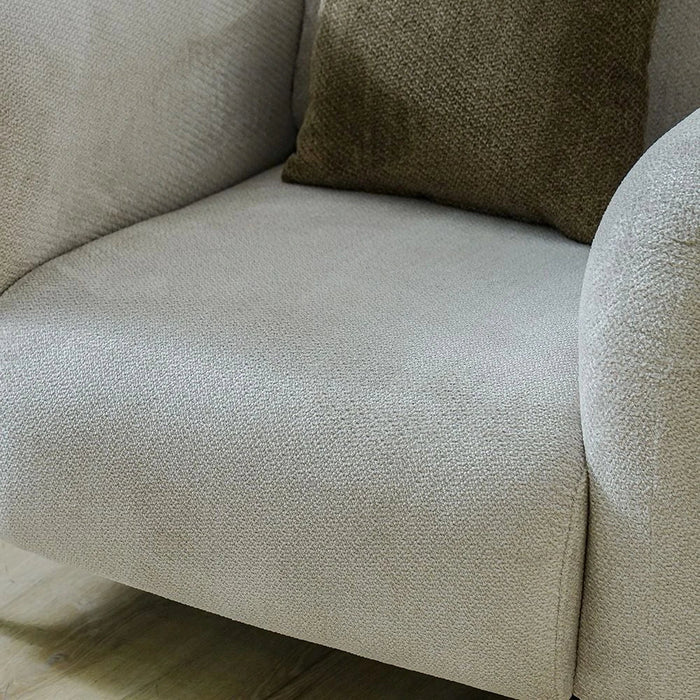 Draven 1 Seater Fabric Sofa - Light Brown