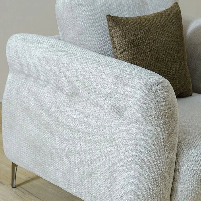 Draven 1 Seater Fabric Sofa - Light Brown