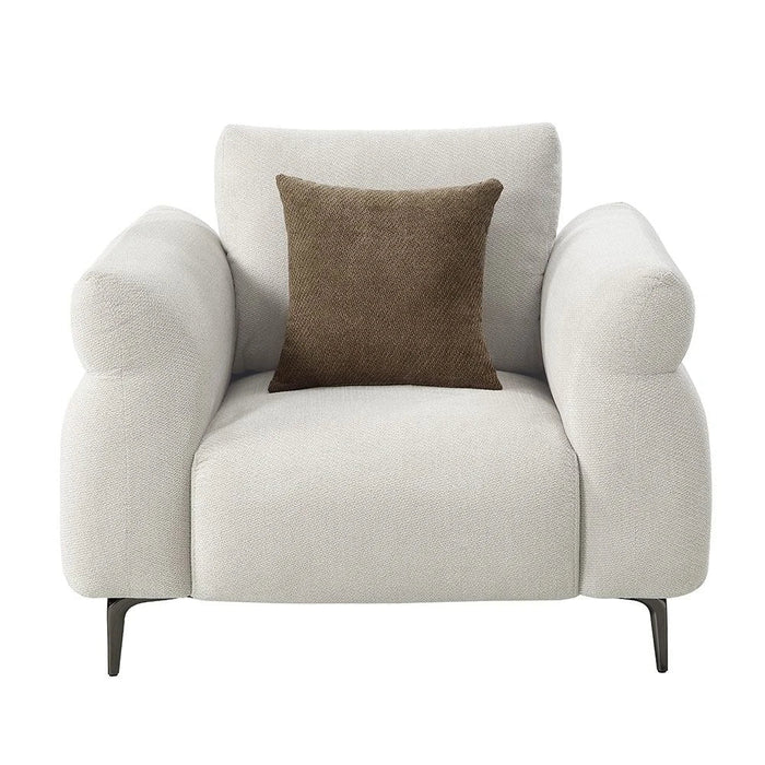 Draven 1 Seater Fabric Sofa - Light Brown