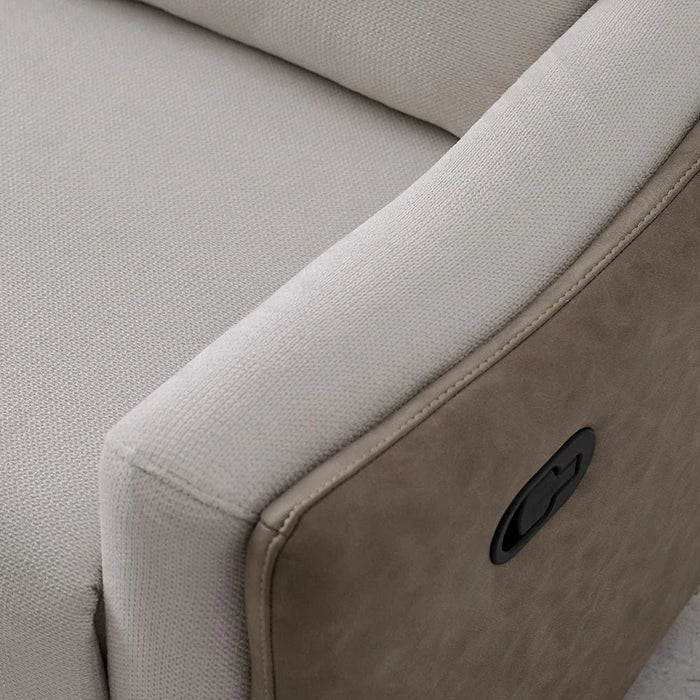 Wilda 3-Seater Fabric Recliner - Beige/Brown - With 2-Year Warranty