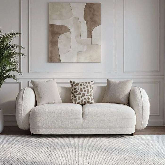 Devina 2 Seater Fabric Sofa - Light Brown